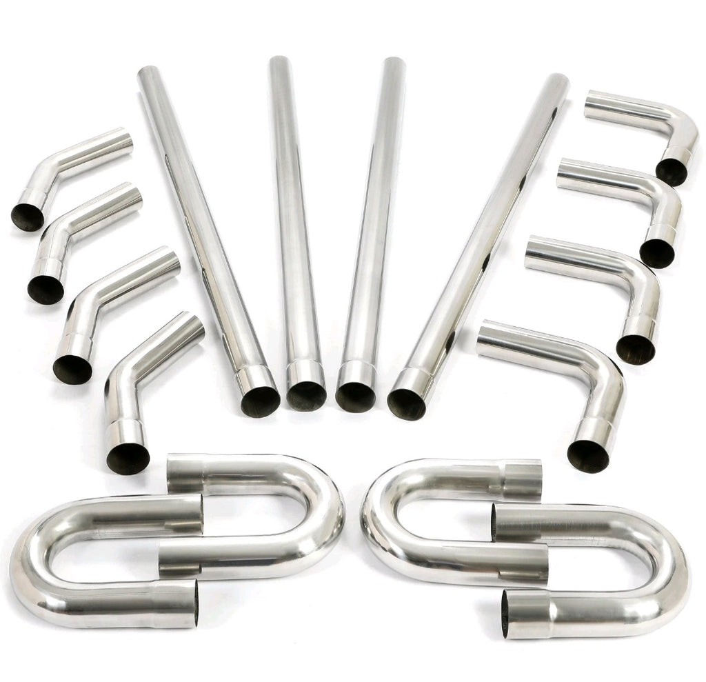 16 PIECE - 2.5” DIY EXHAUST TUBING KIT - MANDREL BENT PIPE