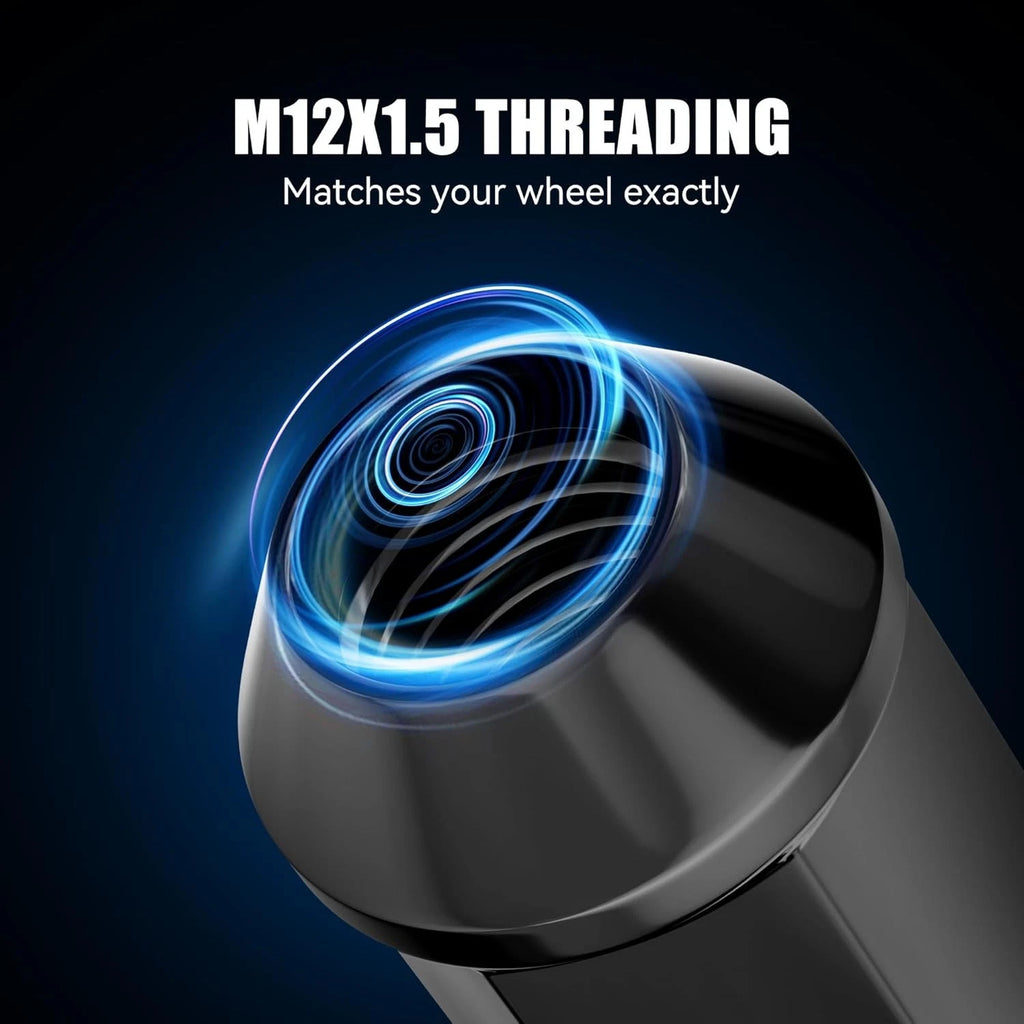 20PCS M12x1.5 ACORN LUG NUTS- BLACK